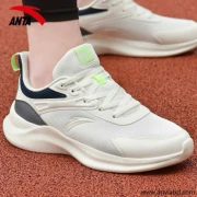 Anta men's autumn and winter leather sports splash-proof running travel casual shoes